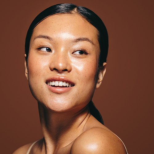 Woman clean face